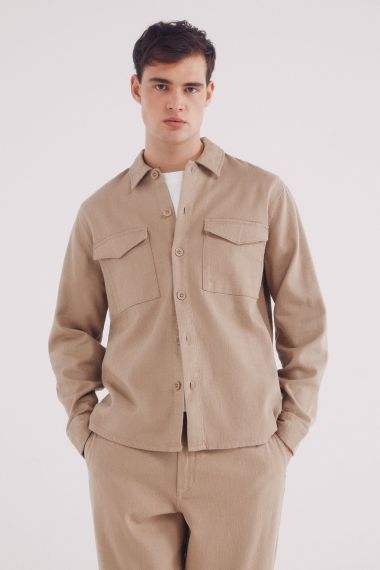 HOMBRE TEJIDO CAMISA 
