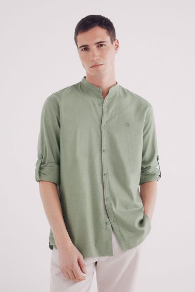 HOMBRE TEJIDO CAMISA 