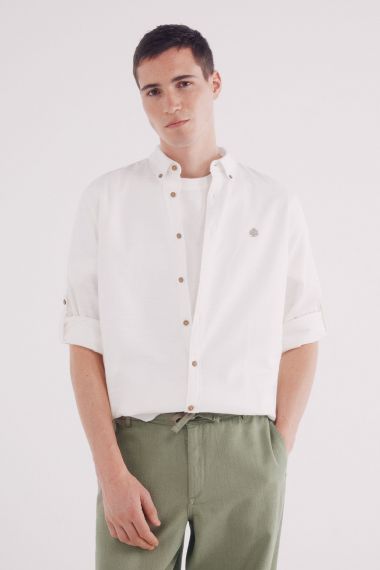 HOMBRE TEJIDO CAMISA 