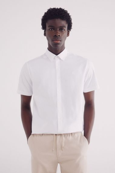 HOMBRE TEJIDO CAMISA 