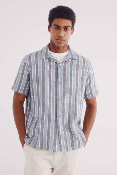 HOMBRE TEJIDO CAMISA 