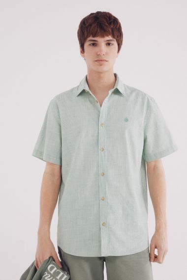 HOMBRE TEJIDO CAMISA 