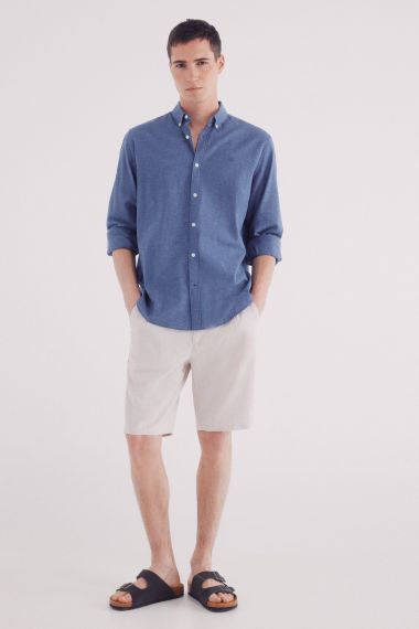 Bermuda lino slim fit