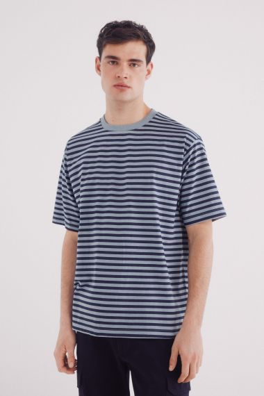 Camiseta rayas estampada