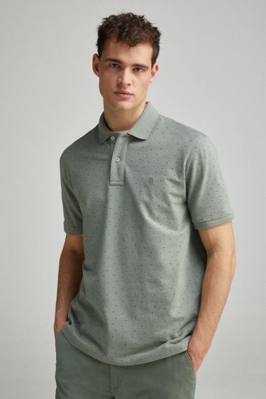 Polo piqué estampado all over regular fit