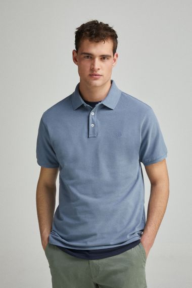 Polo piqué contraste tapeta slim fit
