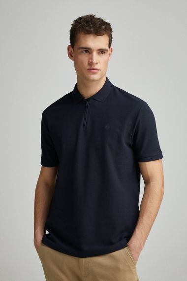 Polo piqué cremallera regular fit