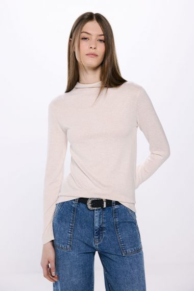 Camiseta cuello perkins tacto suave