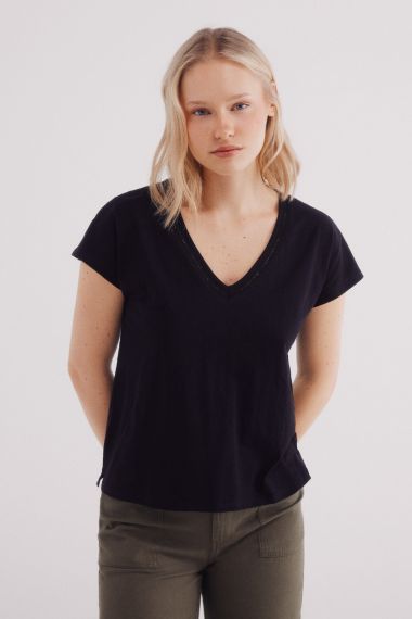 MUJER PUNTO CAMISETA 