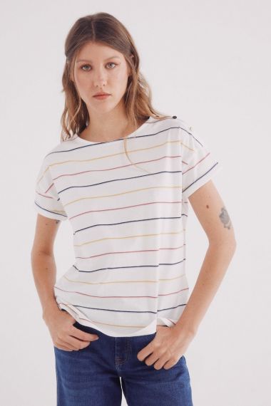 Camiseta manga vuelta botones hombro