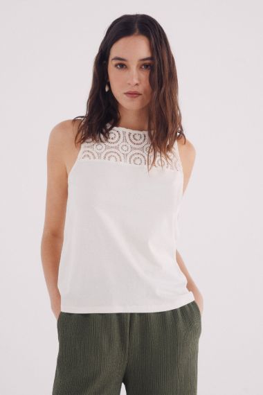 MUJER PUNTO BLUSA 