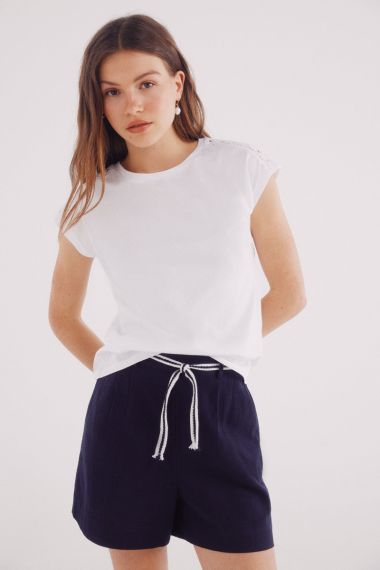 MUJER PUNTO BLUSA 