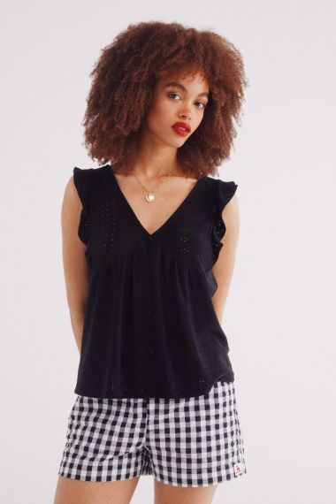 MUJER PUNTO BLUSA 