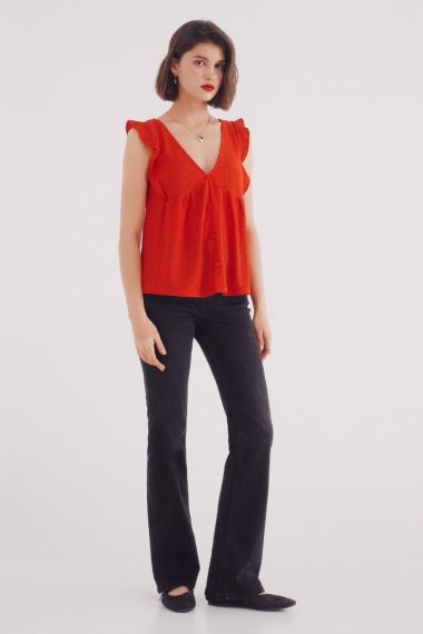 MUJER PUNTO BLUSA 