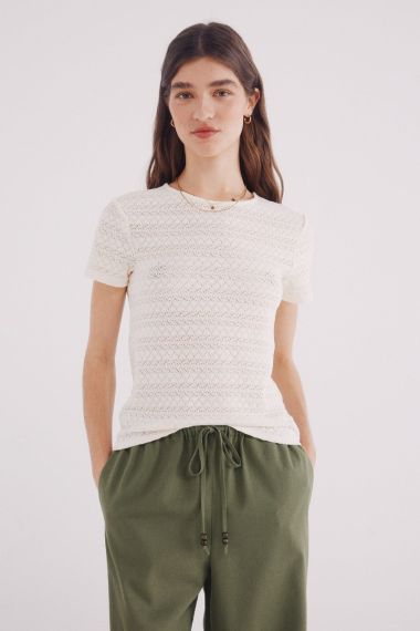 MUJER PUNTO BLUSA 