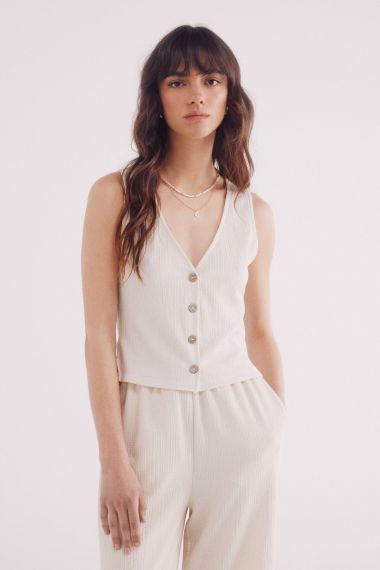 MUJER PUNTO BLUSA 