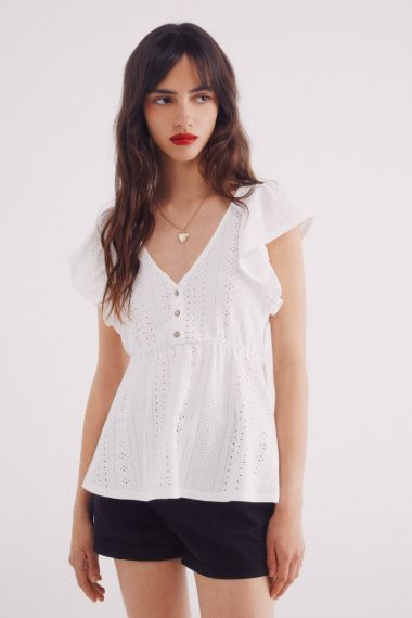 MUJER PUNTO BLUSA 