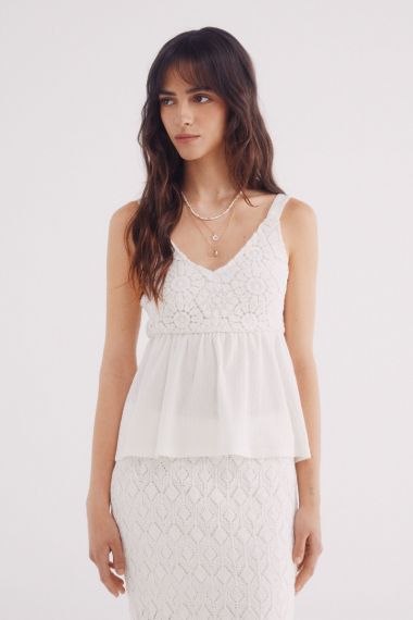 MUJER PUNTO BLUSA 