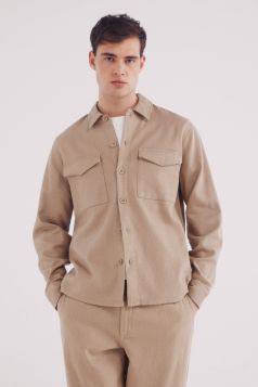 HOMBRE TEJIDO CAMISA 