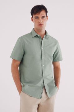 HOMBRE TEJIDO CAMISA 