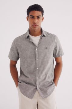 HOMBRE TEJIDO CAMISA 
