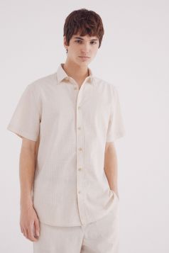 HOMBRE TEJIDO CAMISA 