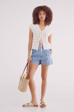 MUJER TEJIDO PANTALON CORTO 