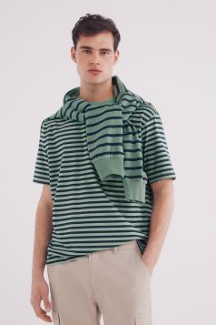 Camiseta rayas estampada