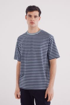 Camiseta rayas estampada