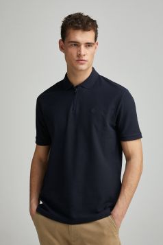 Polo piqué cremallera regular fit
