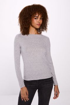 Camiseta cuello barca canalé