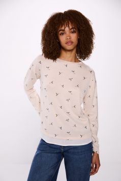 Camiseta estampada combinada