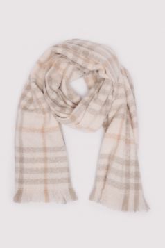 Bufanda cuadros beige