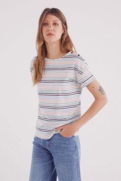 Camiseta manga vuelta botones hombro