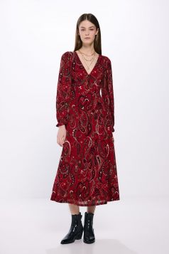 Vestido midi estampado paisley