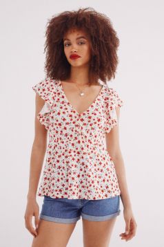 MUJER PUNTO BLUSA 