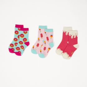 3 PACK CALCETÍN EN CAJA NIÑA MIX DE COLORES Y DISEÑO