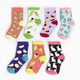 6 PACK CALCETÍN EN CAJA NIÑA MIX DE COLORES Y DISEÑO